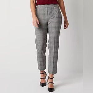 Brooks Brothers 346 Natalie fit ankle pants, black and white plaid‎ size 16